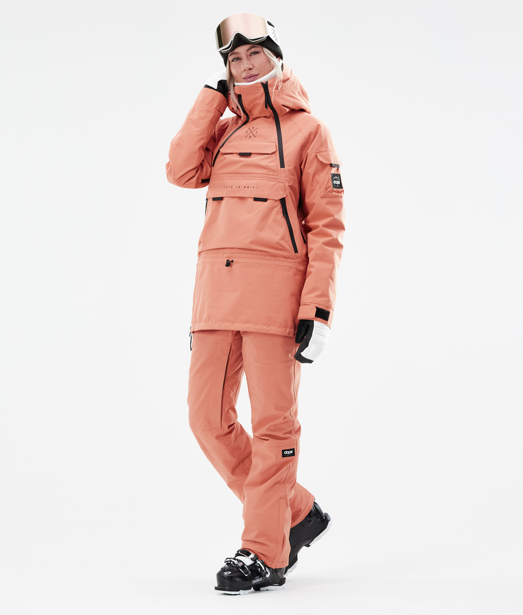 peach ski jacket