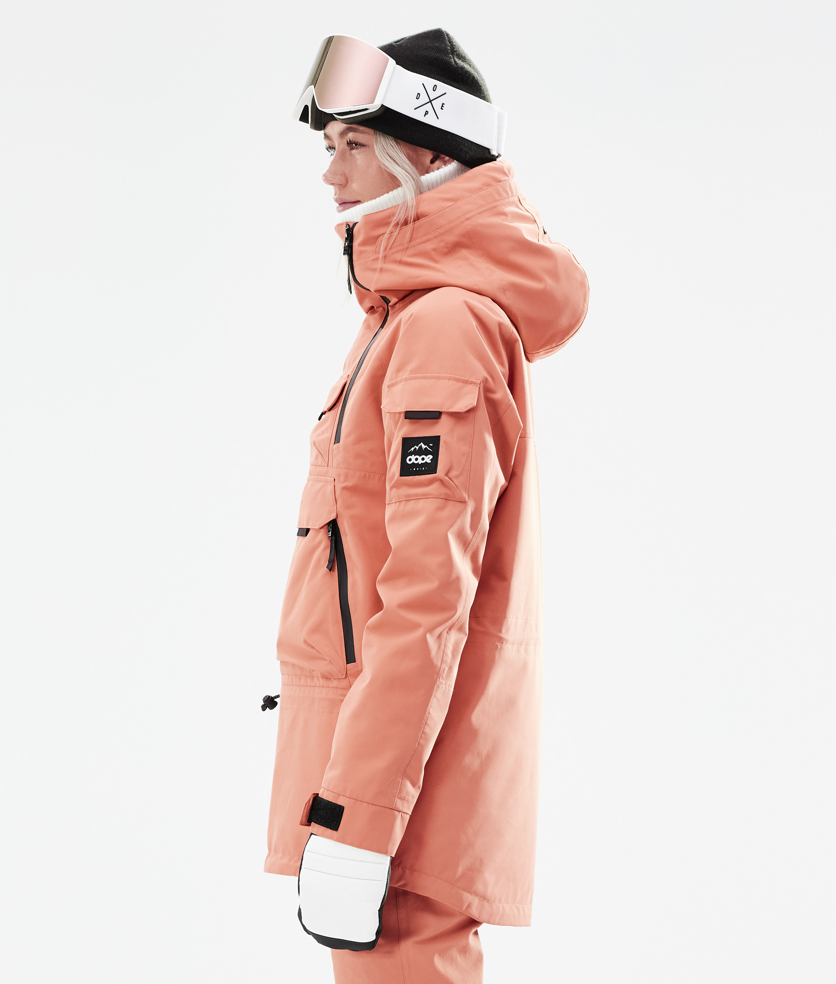 peach ski jacket