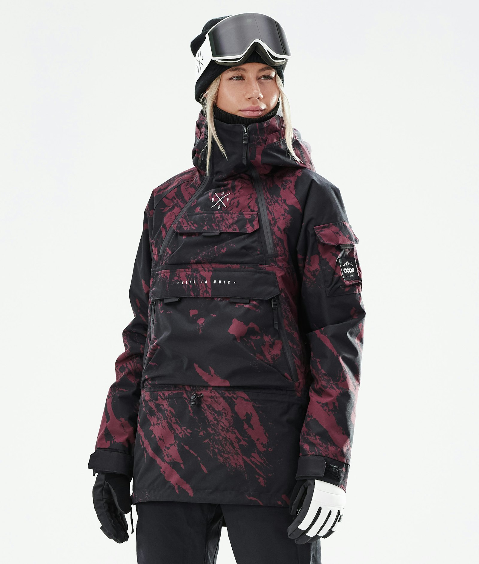 Akin W 2021 Veste de Ski Femme Paint Burgundy