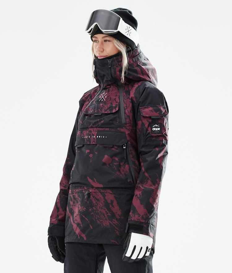 Dope Akin W 2021 Giacca Snowboard Donna Paint Burgundy
