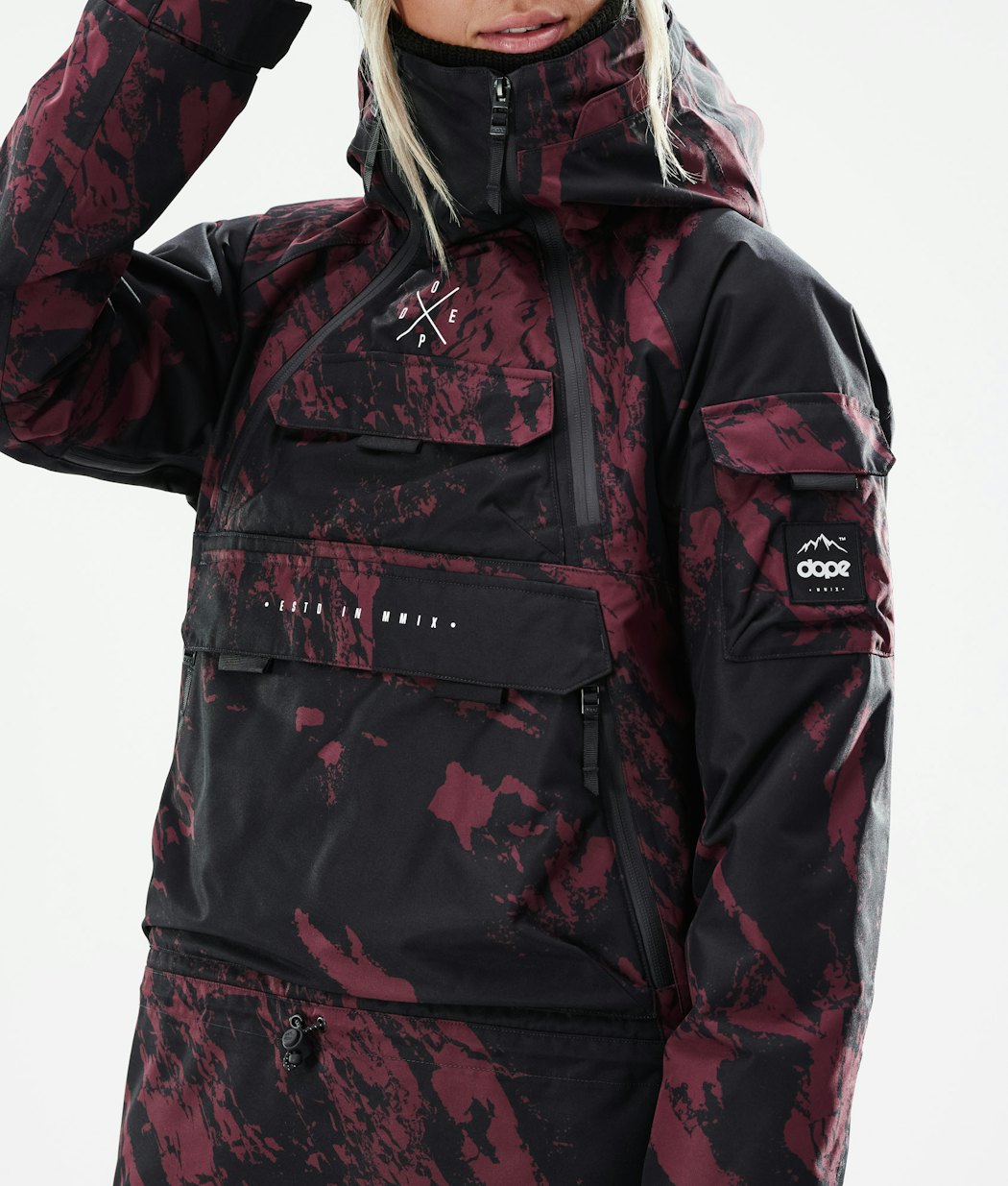 Dope Akin W 2021 Women's Snowboard Jacket Paint Burgundy