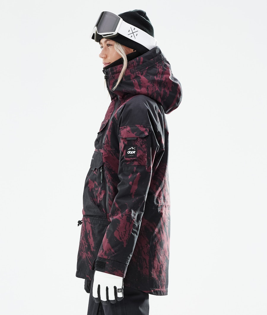 Dope Akin W 2021 Women's Snowboard Jacket Paint Burgundy
