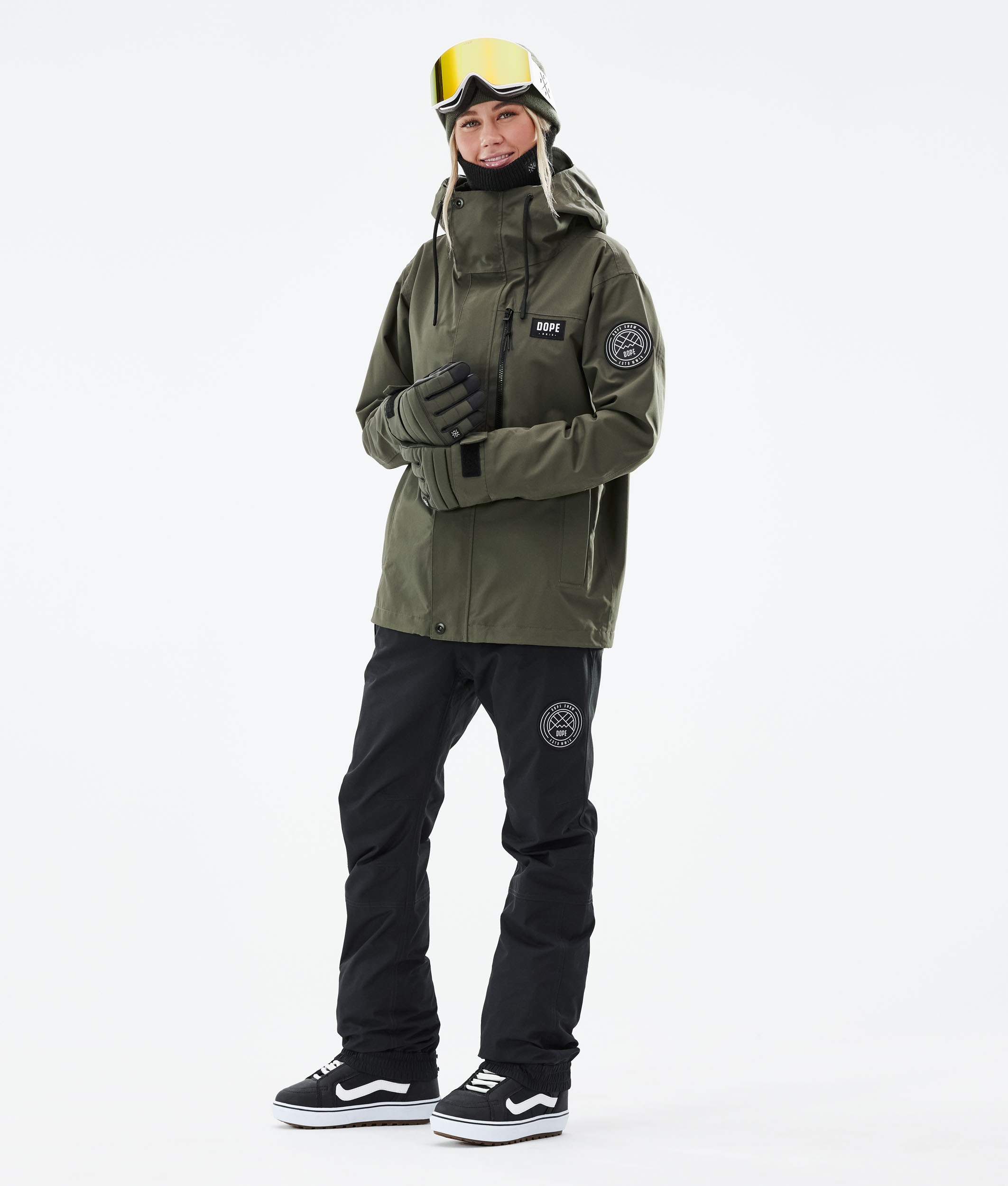 olive green snowboard jacket