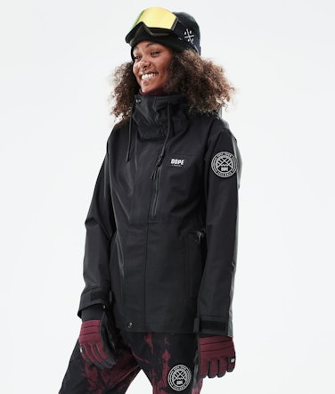 Dope Blizzard W Full Zip 2021 Snowboard Jacket Women Black Renewed
