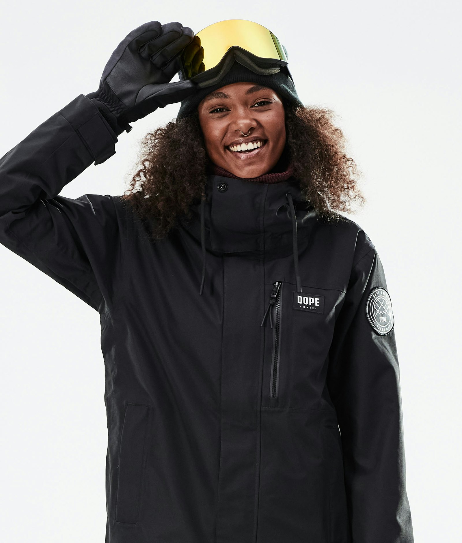 Dope Blizzard W Full Zip 2021 Snowboard Jacket Women Black Renewed