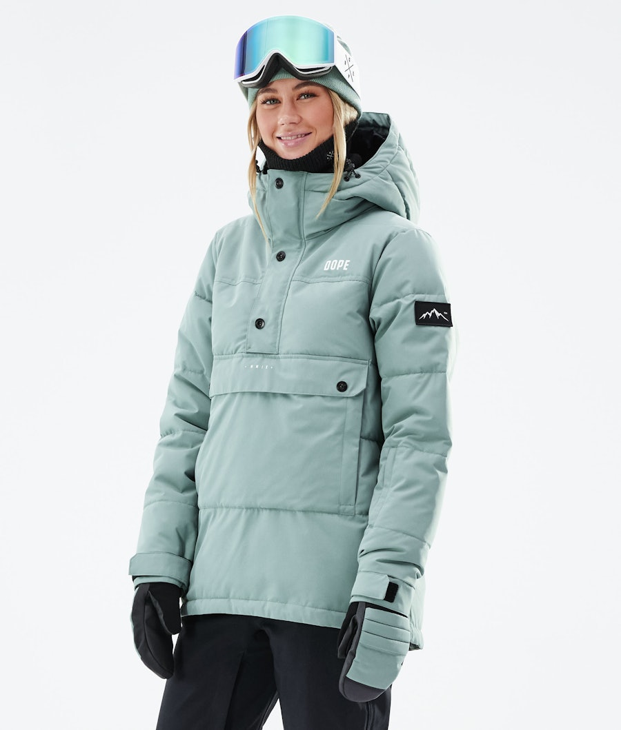  Puffer W Snowboard Jacket Women Faded Green