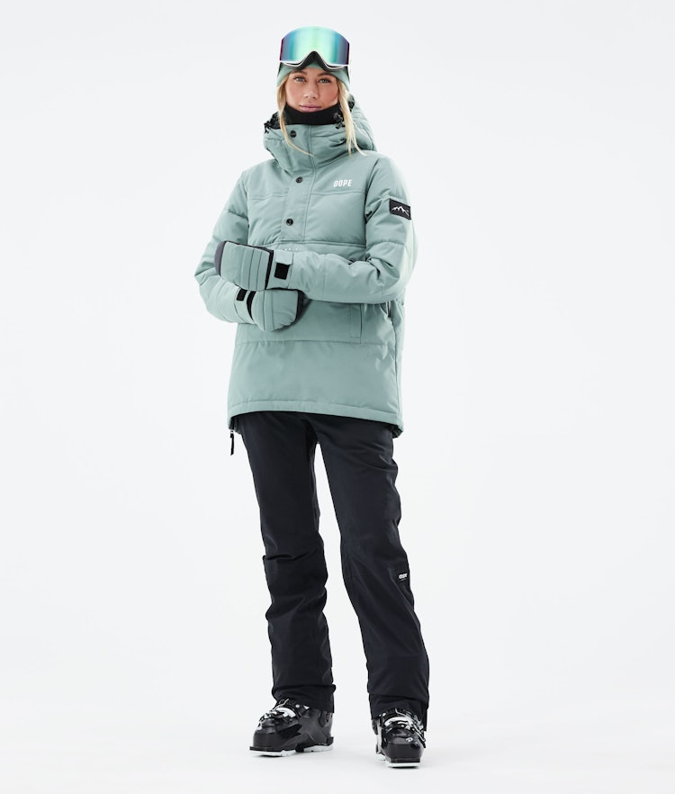 Puffer W 2021 Veste de Ski Femme Faded Green, Image 3 sur 9