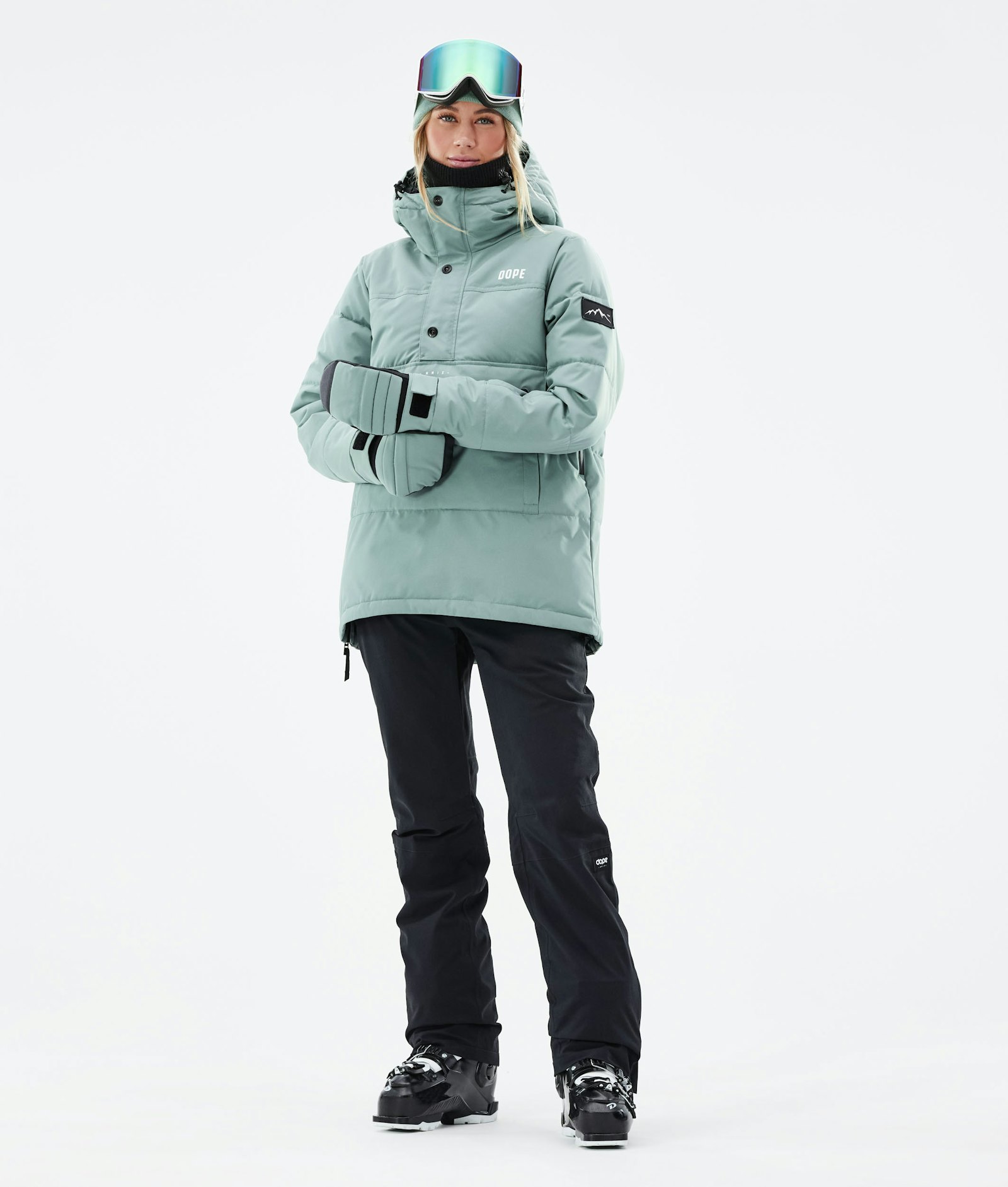 Dope Puffer W 2021 Veste de Ski Femme Faded Green