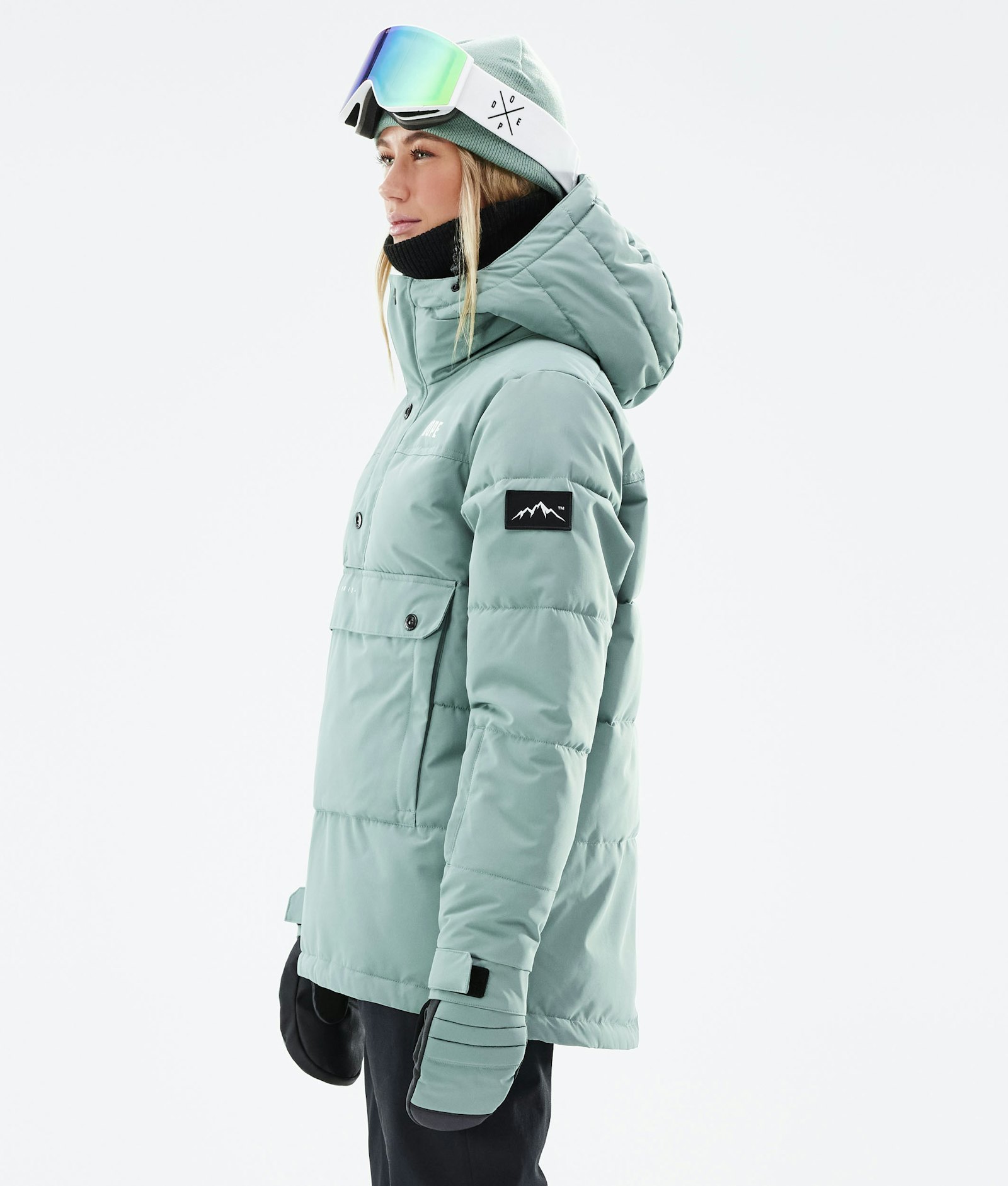 Puffer W 2021 Snowboard Jacket Women Faded Green