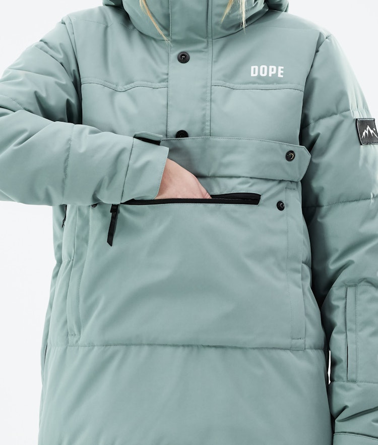 Puffer W 2021 Ski Jacket Women Faded Green, Image 9 of 9