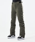 Dope Con W 2021 Pantalones Snowboard Mujer Olive Green