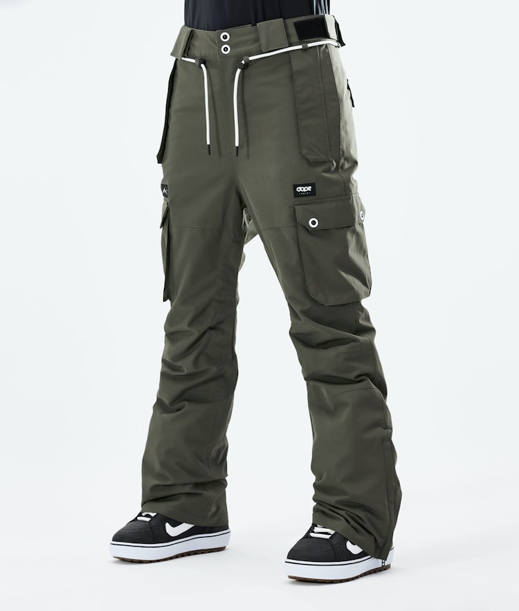 Dope Iconic W 2021 Snowboard Broek Dames Olive Green