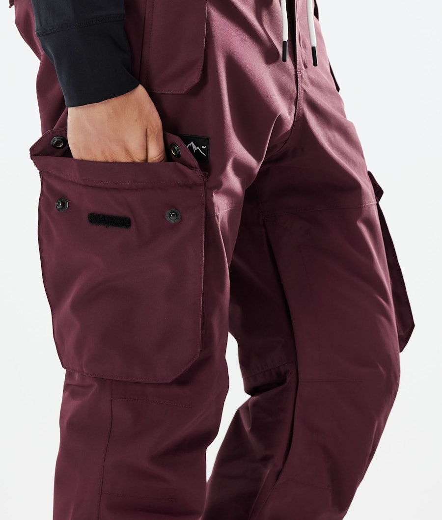 Iconic W 2021 Lyžařské Kalhoty Dámské Burgundy