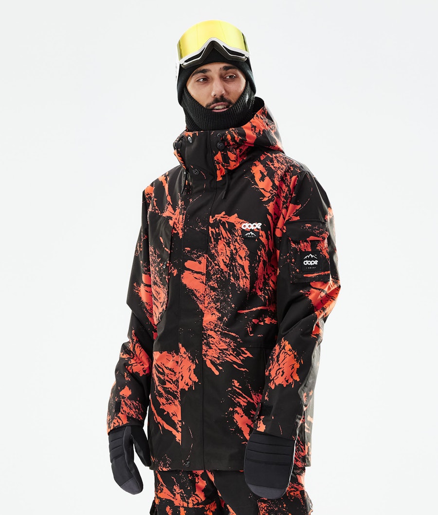 Adept Snowboard Jacket Men Paint Orange
