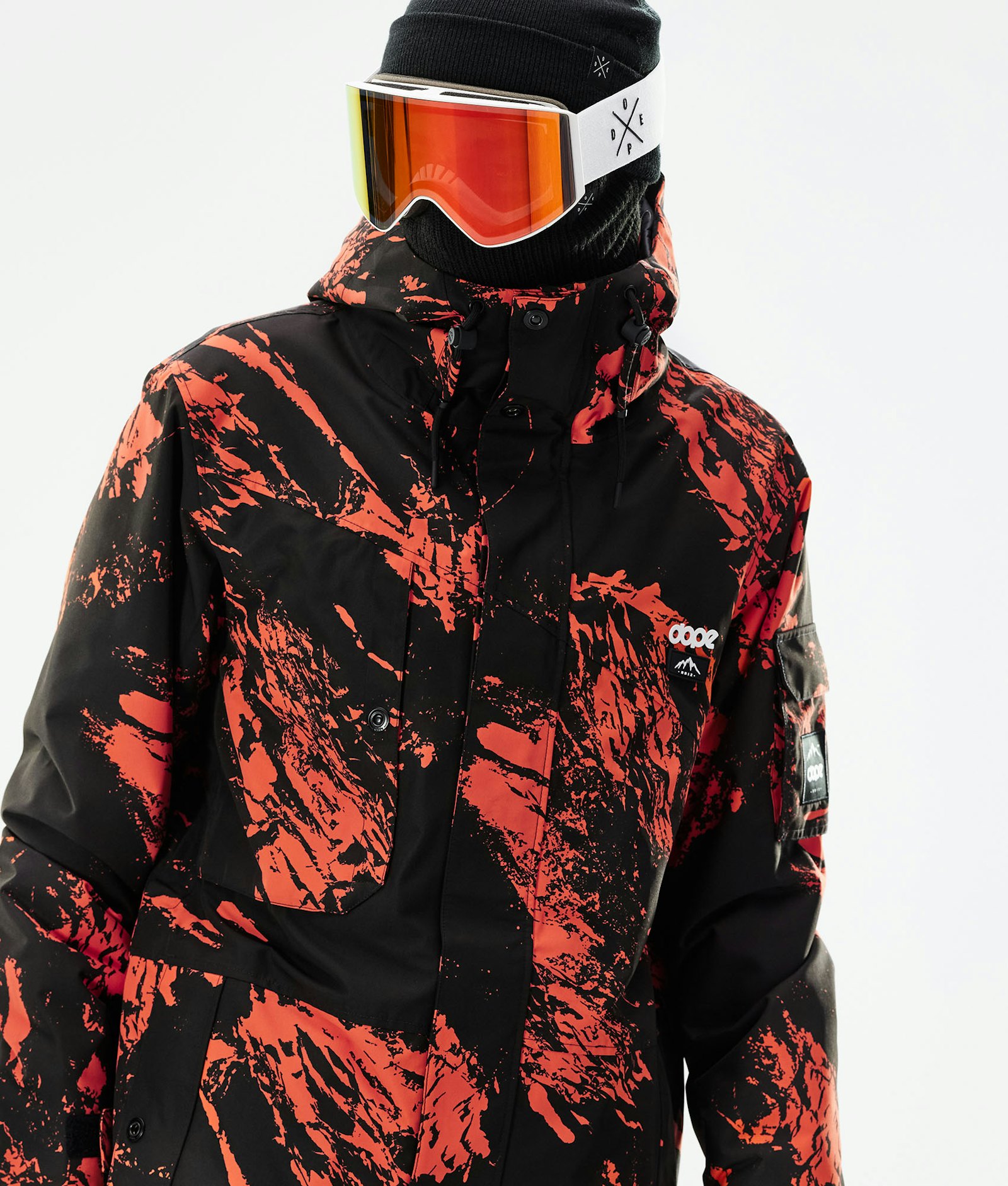 Adept 2021 Veste de Ski Homme Paint Orange