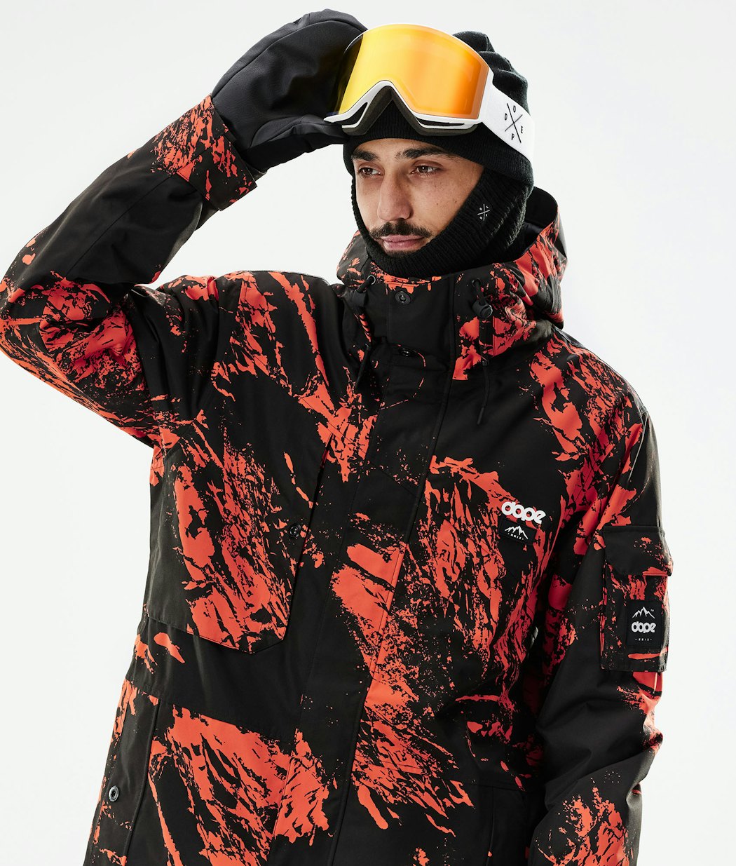 Dope Adept 2021 Men's Snowboard Jacket Paint Orange