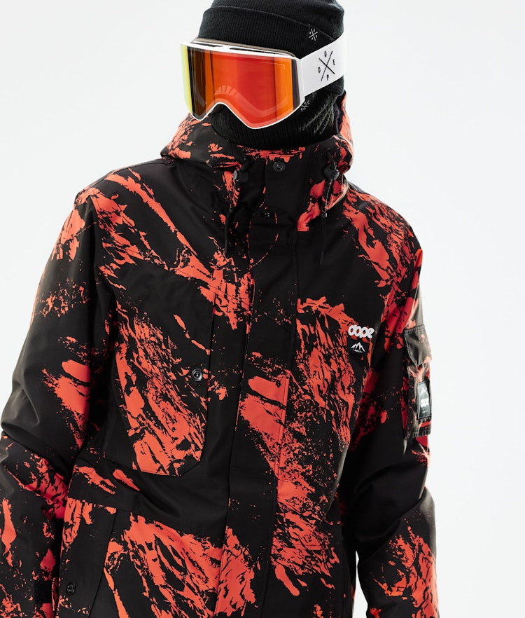 Adept 2021 Veste Snowboard Homme Paint Orange