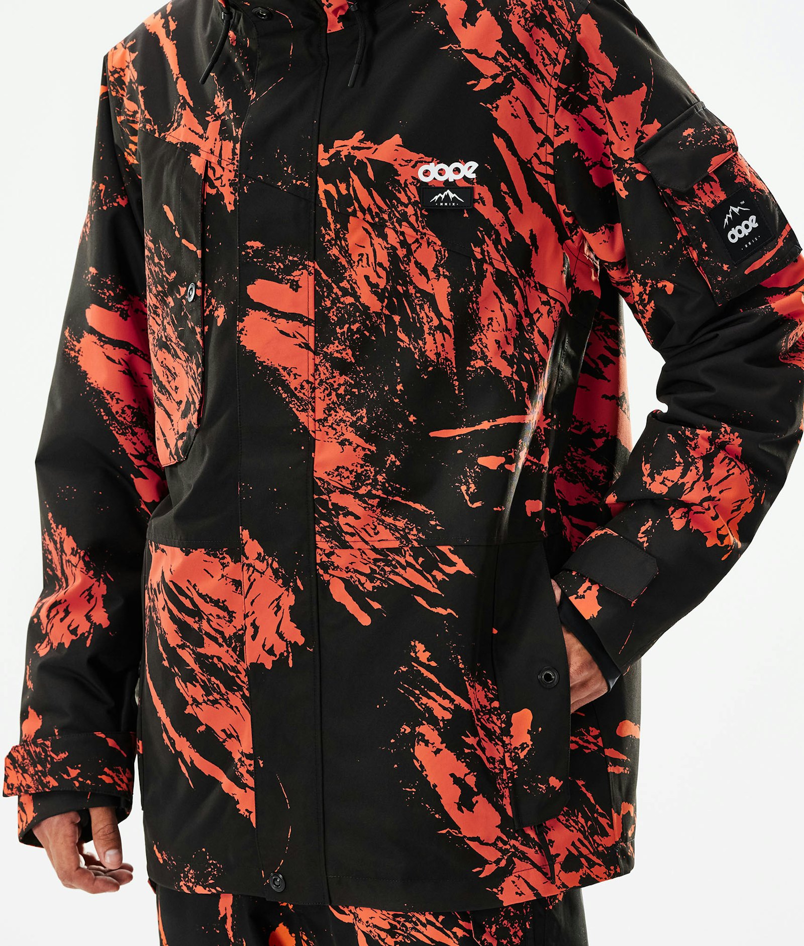 Dope Adept 2021 Snowboard Jacket Men Paint Orange