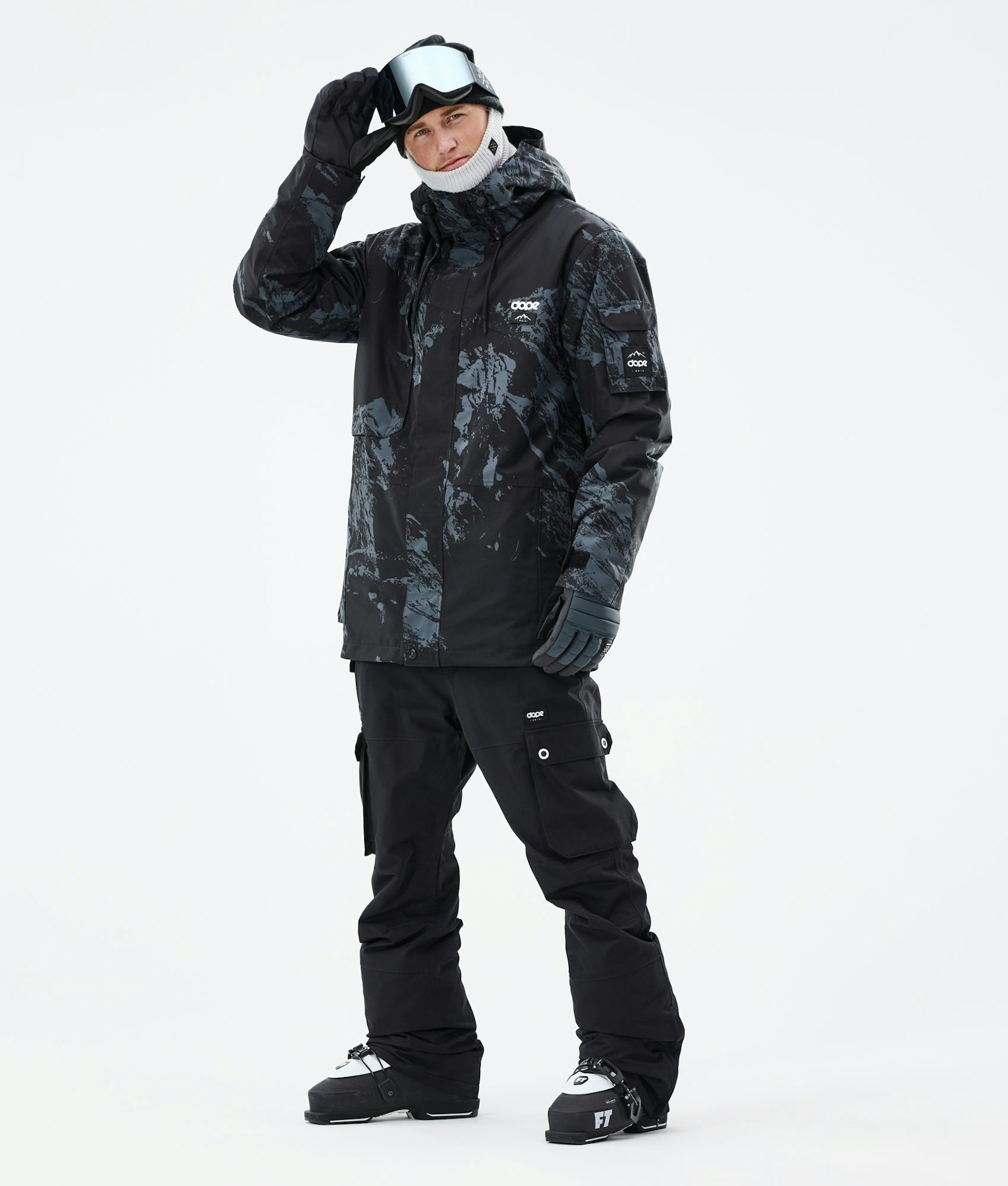 Dope Adept 2021 Ski Jacket Men Paint Metal Blue
