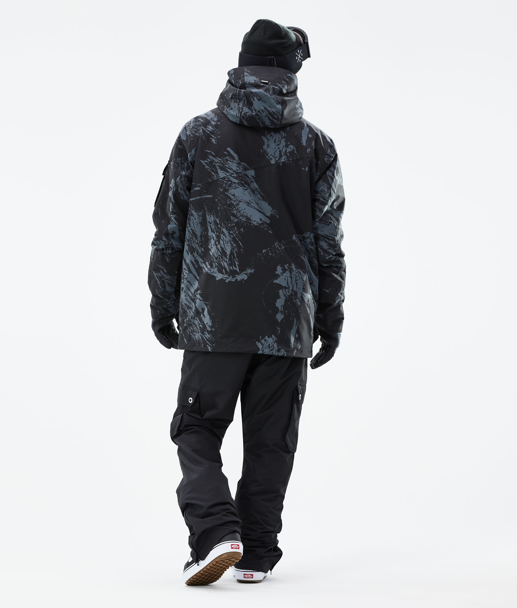 black camo snowboard jacket