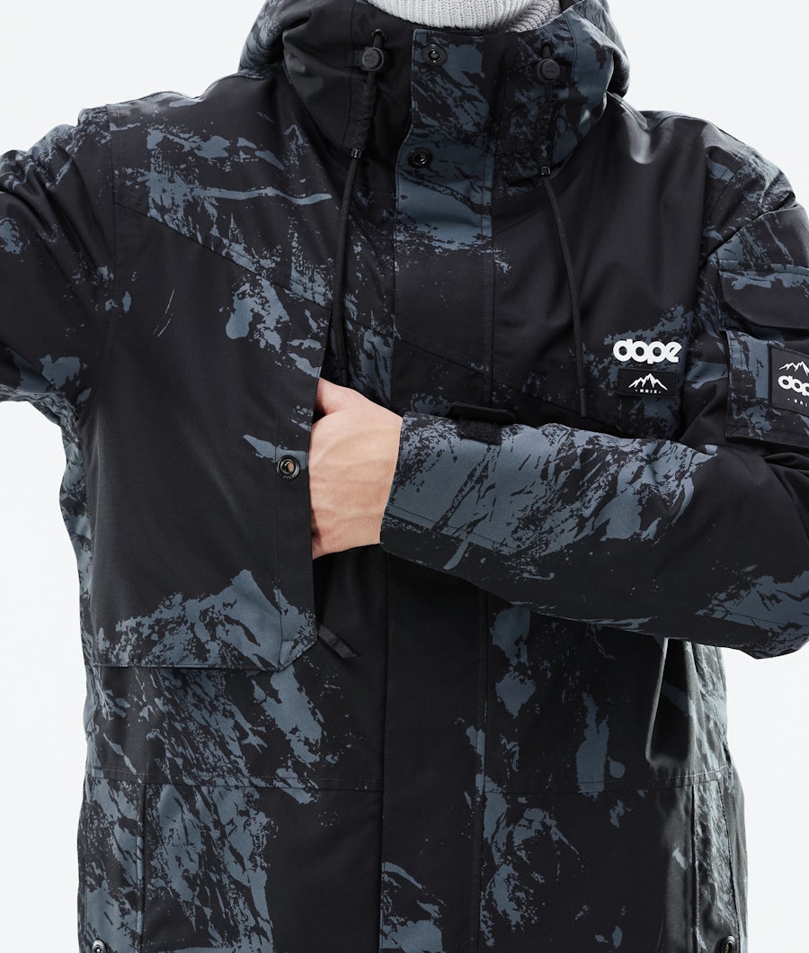 Dope Adept 2021 Men's Snowboard Jacket Paint Metal Blue