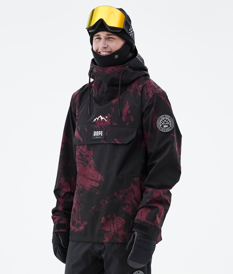 Dope Blizzard 2021 Ski Jacket Men Paint Burgundy