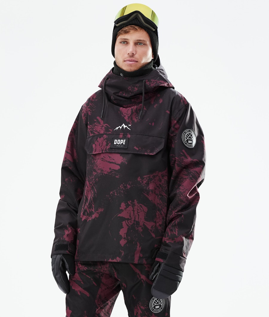 Dope Blizzard PO Snowboard Jacket Paint Burgundy