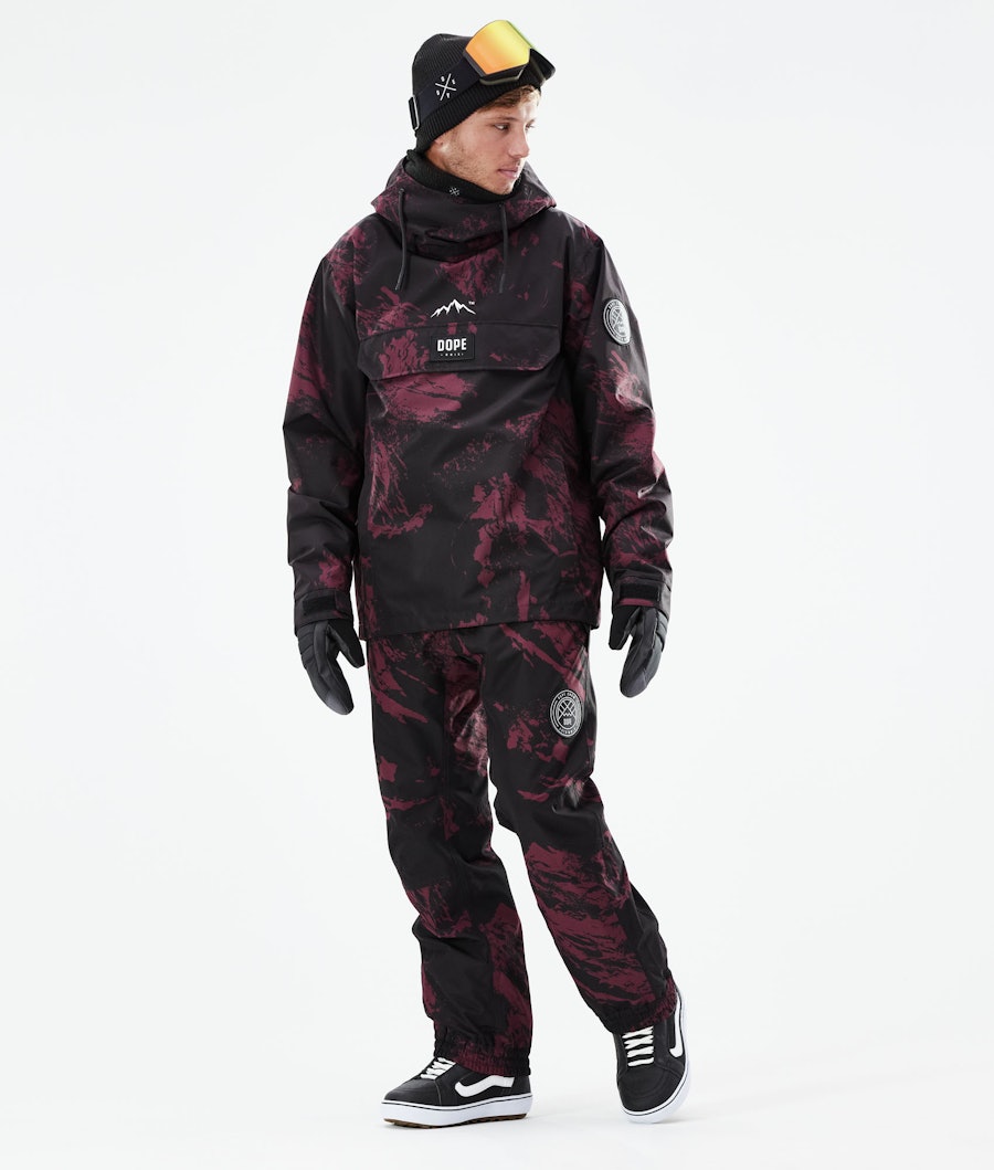 Dope Blizzard 2021 Men's Snowboard Jacket Paint Burgundy