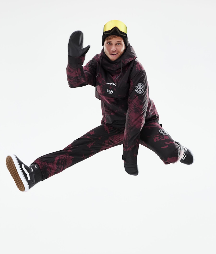 Dope Blizzard 2021 Men's Snowboard Jacket Paint Burgundy