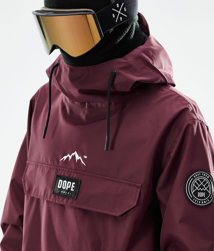 Dope Blizzard 2021 Snowboard Jacket Men Burgundy
