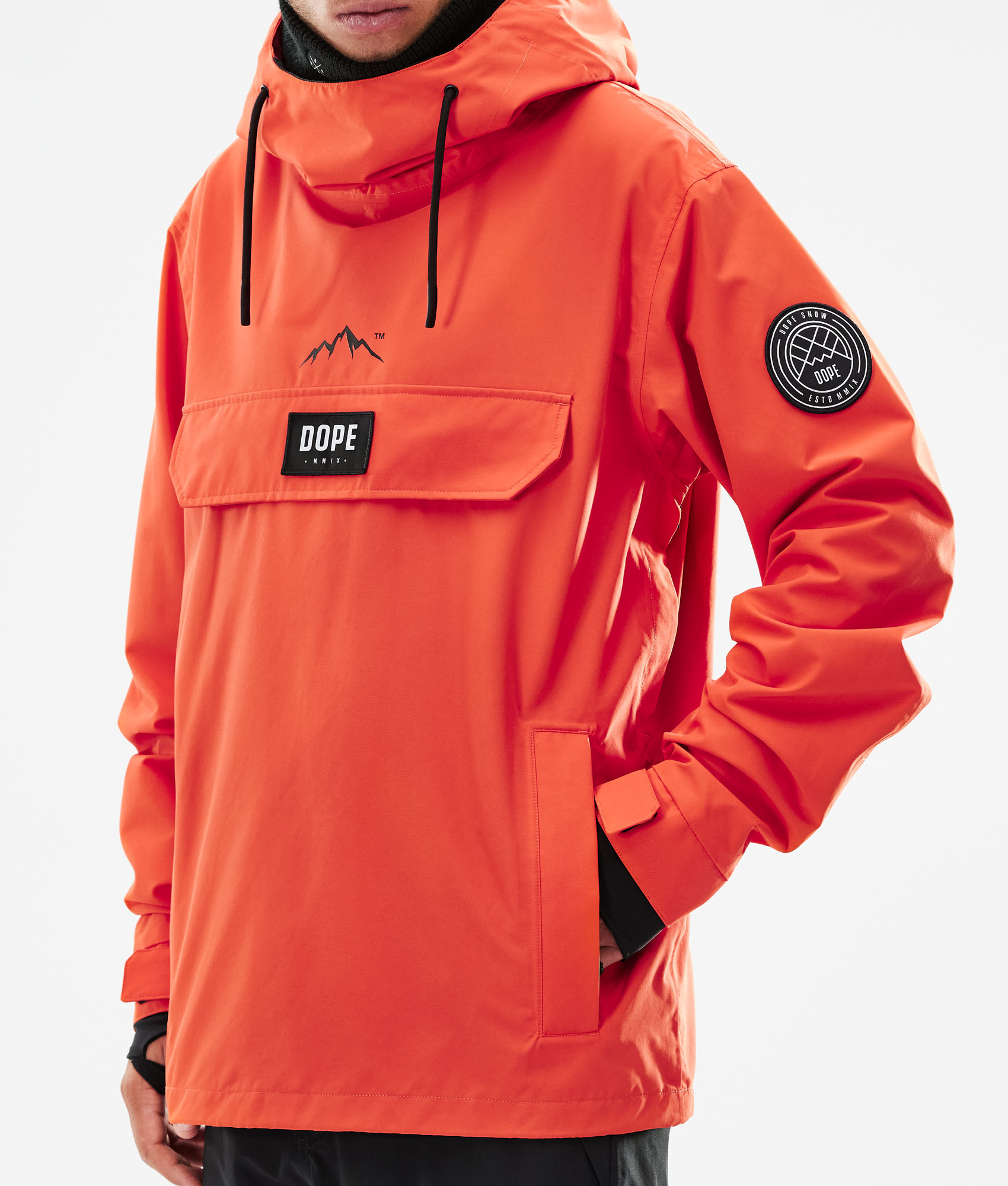 orange pullover jacket