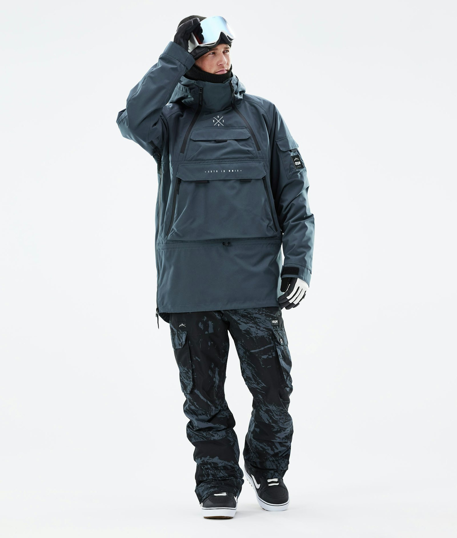 Dope Akin 2021 Snowboard Jacket Men Metal Blue