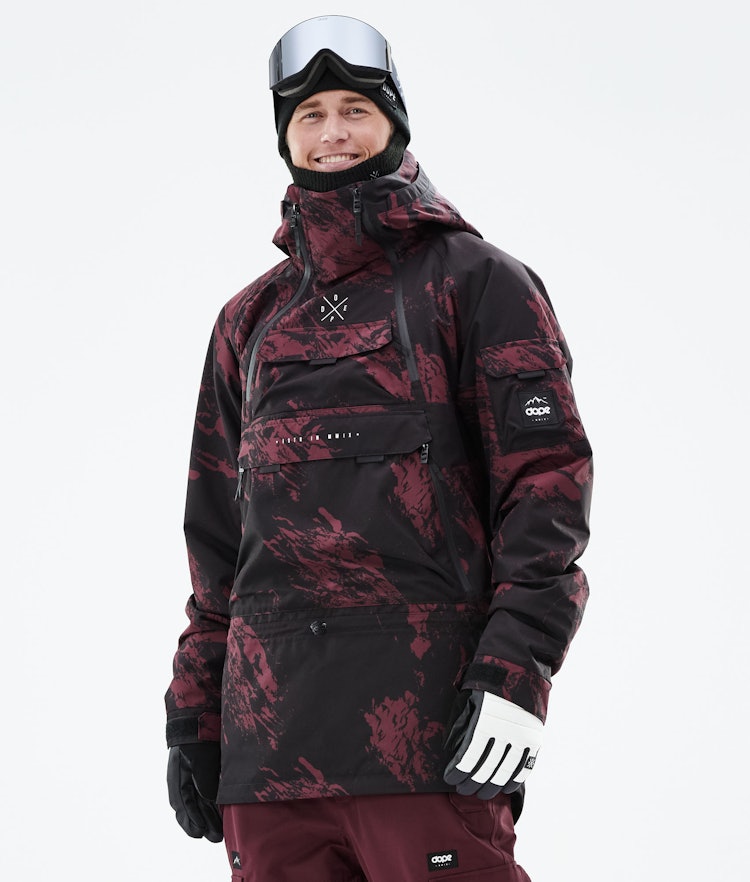 Akin 2021 Veste de Ski Homme Paint Burgundy, Image 1 sur 10