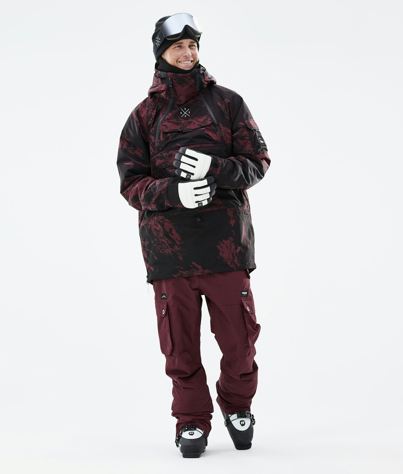 Dope Akin 2021 Ski Jacket Men Paint Burgundy, Image 4 of 10