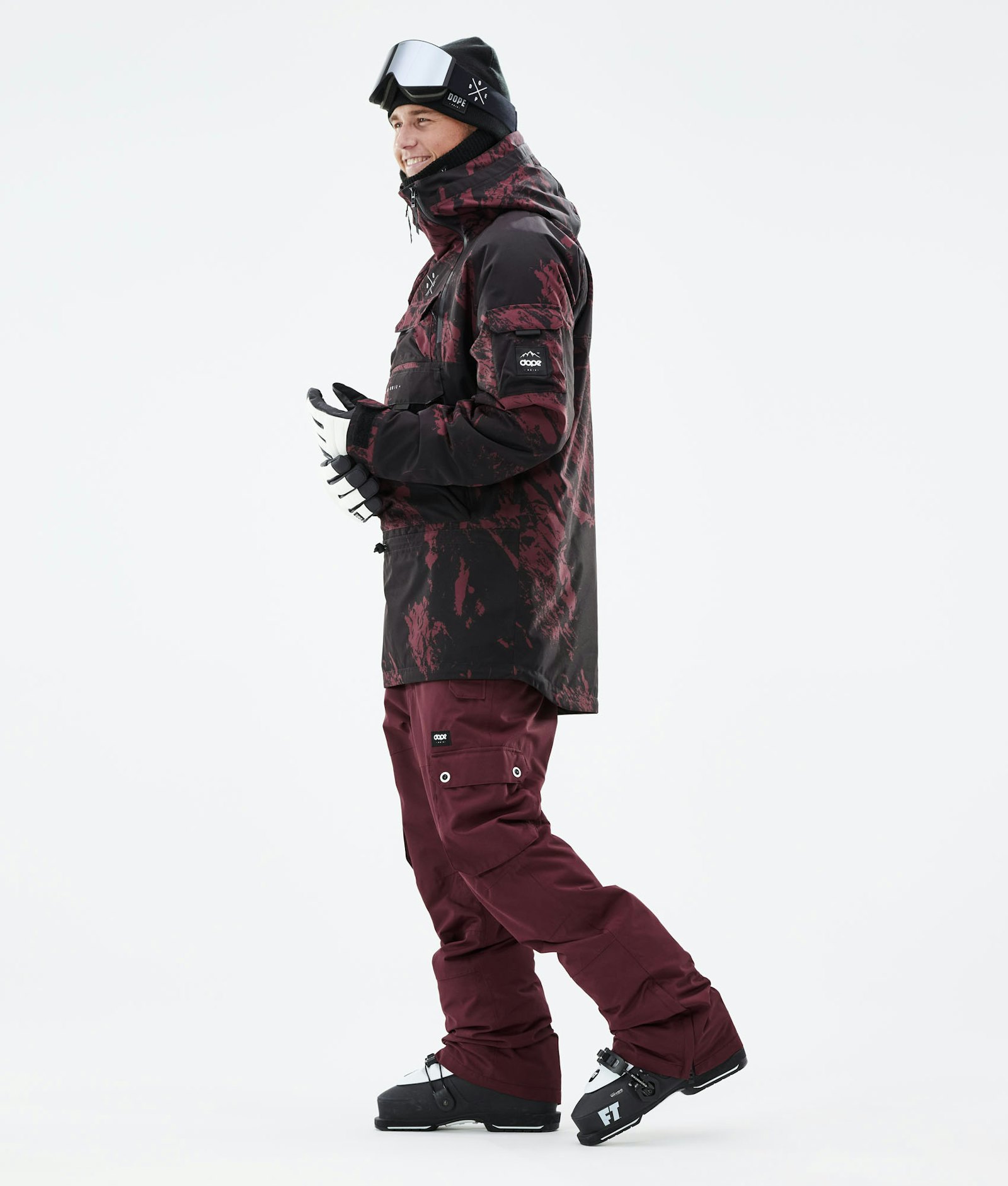 Akin 2021 Veste de Ski Homme Paint Burgundy, Image 5 sur 10