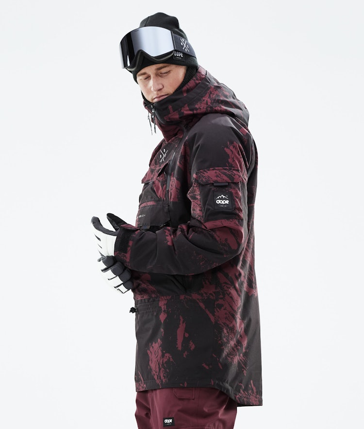 Dope Akin 2021 Ski Jacket Men Paint Burgundy, Image 7 of 10