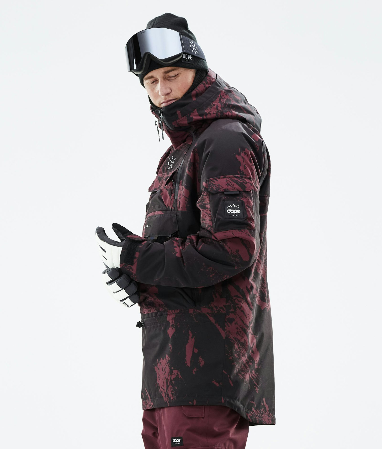 Akin 2021 Ski Jacket Men Paint Burgundy