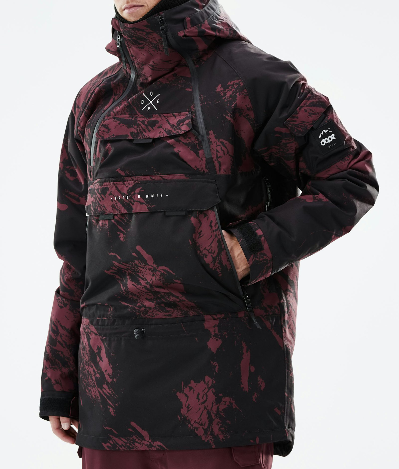 Dope Akin 2021 Ski Jacket Men Paint Burgundy, Image 9 of 10