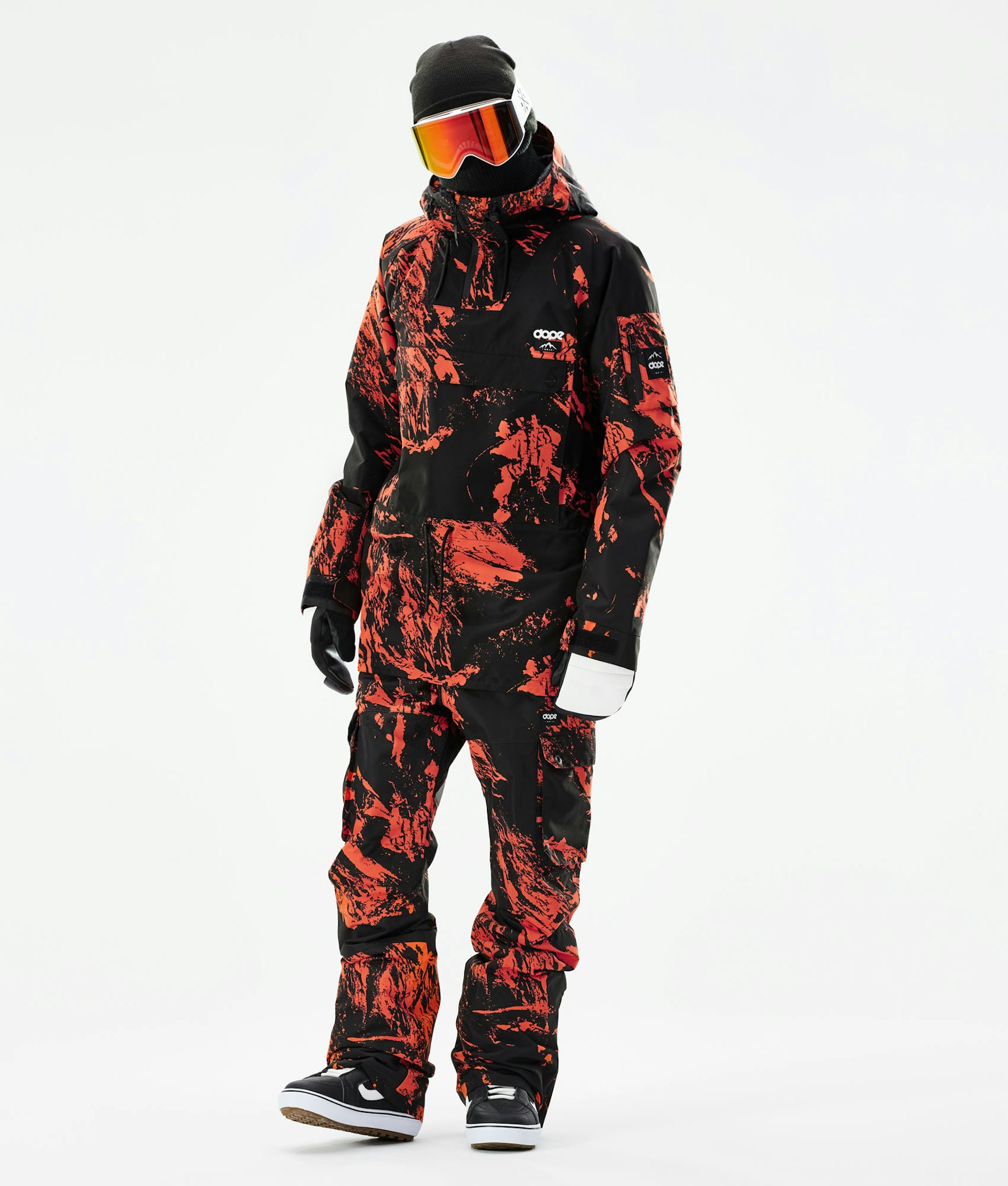 Dope Annok 2021 Snowboard Jacket Men Paint Orange