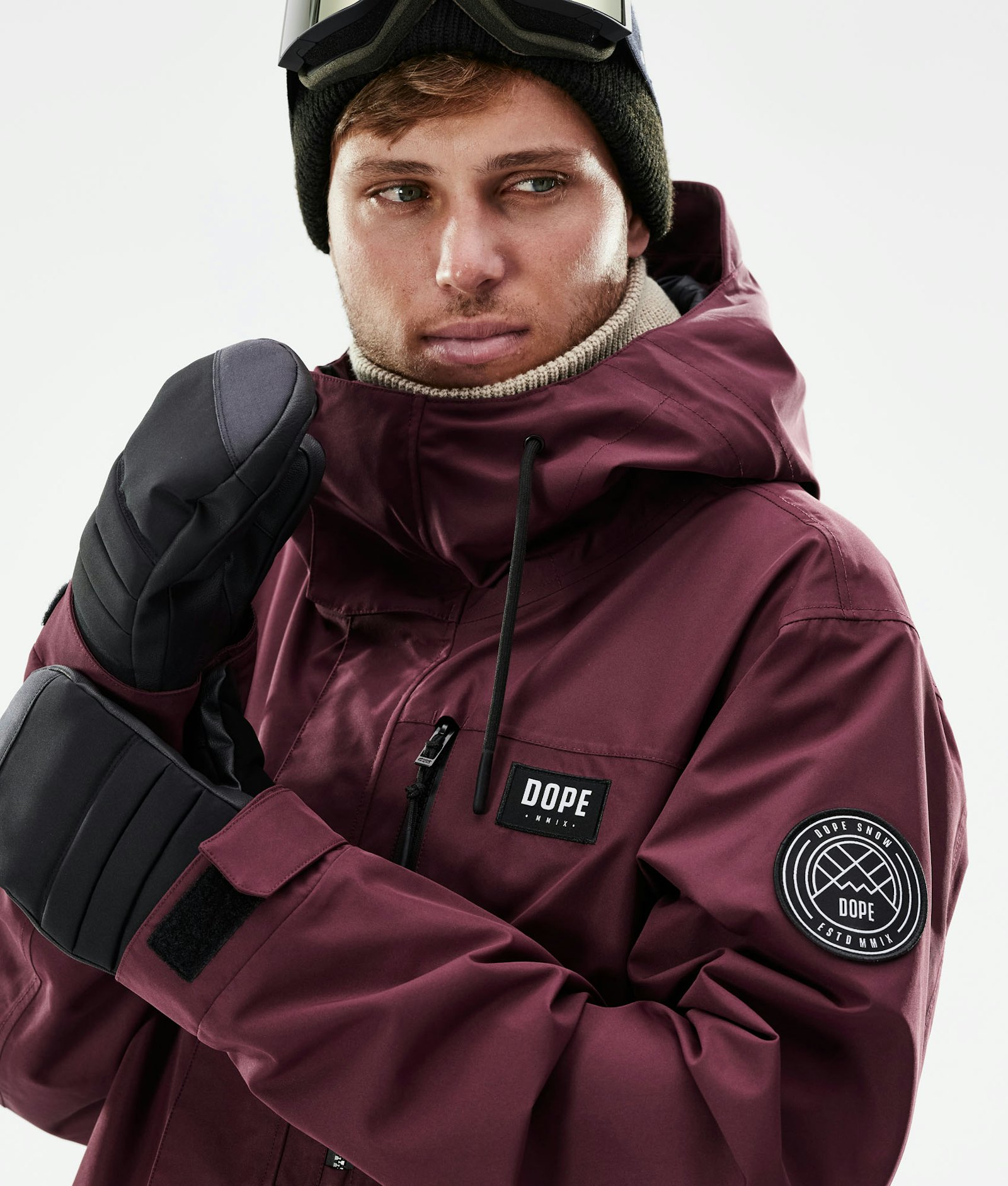 Dope Blizzard Full Zip 2021 Ski Jacket Men Burgundy