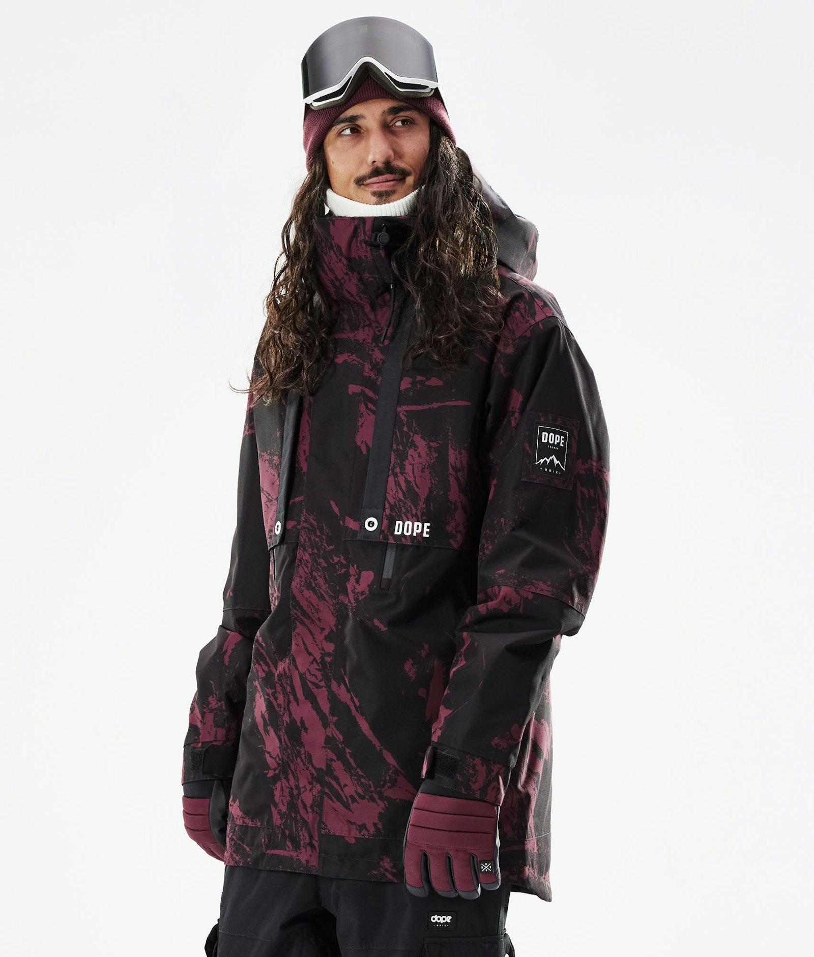 Dope Mojo Snowboard Jacket Men Paint Burgundy