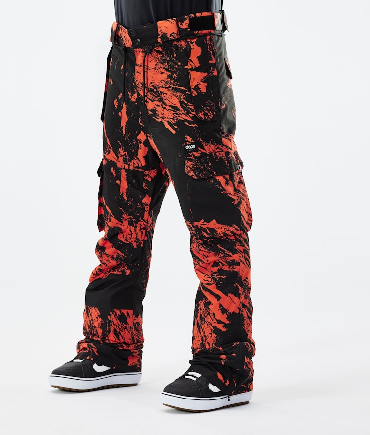 Iconic 2021 Pantalon de Snowboard Homme Paint Orange, Image 1 sur 6
