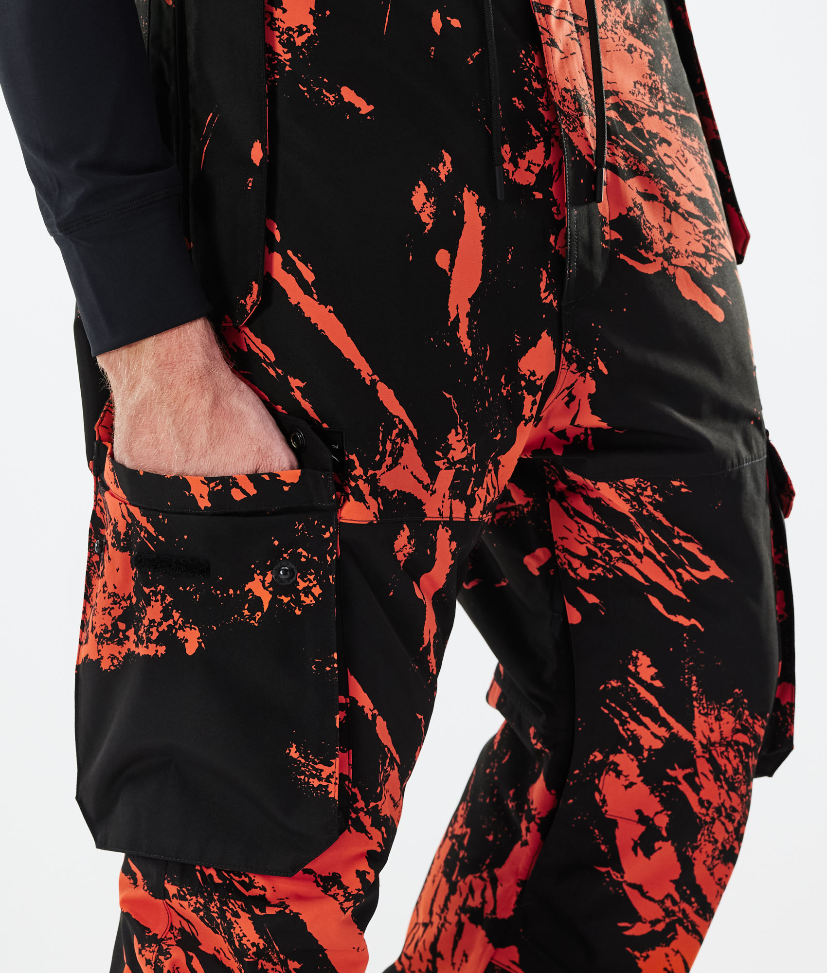 Dope Iconic 2021 Snowboard Pants Men Paint Orange