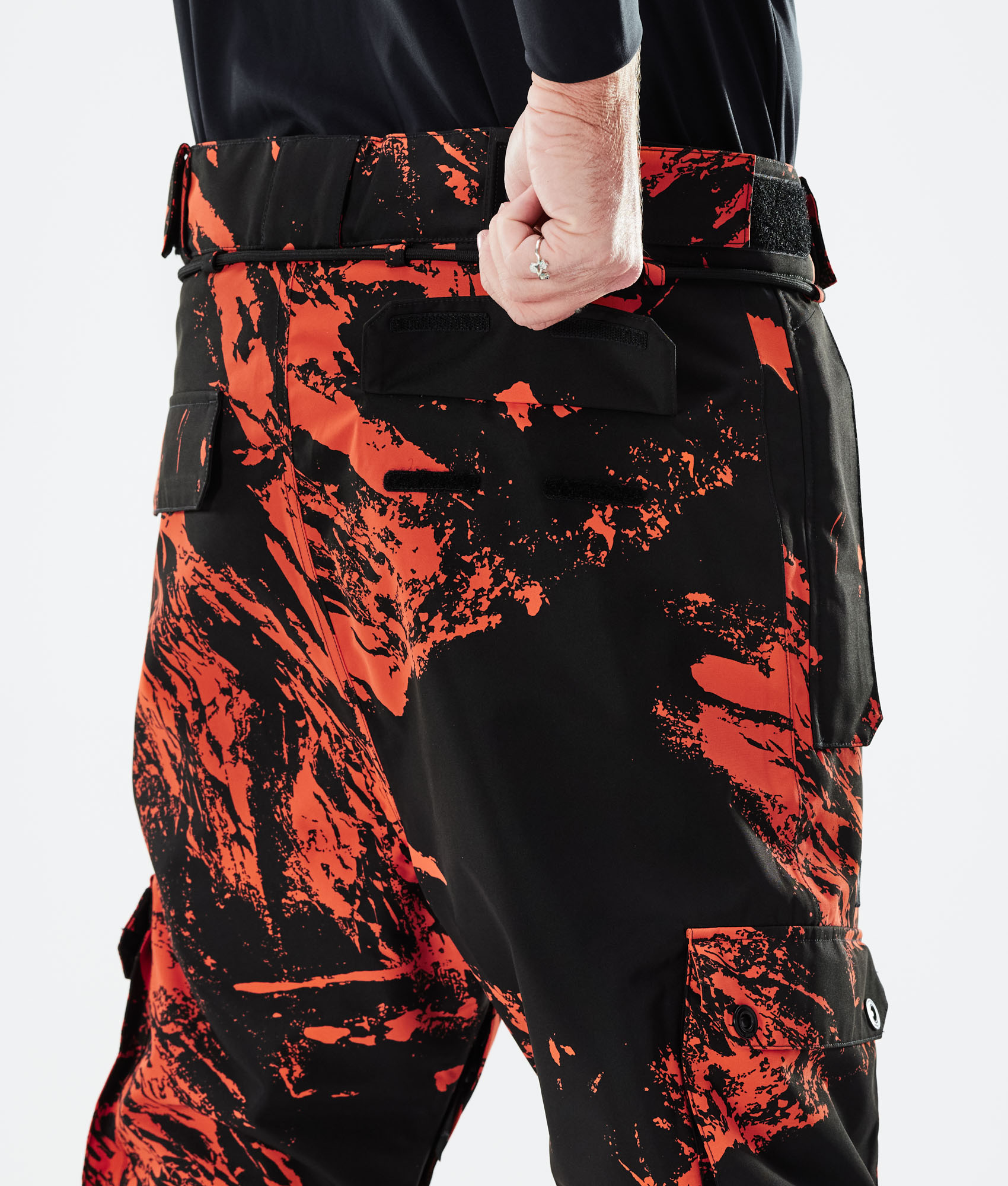 Dope Iconic 2021 Snowboard Pants Men Paint Orange
