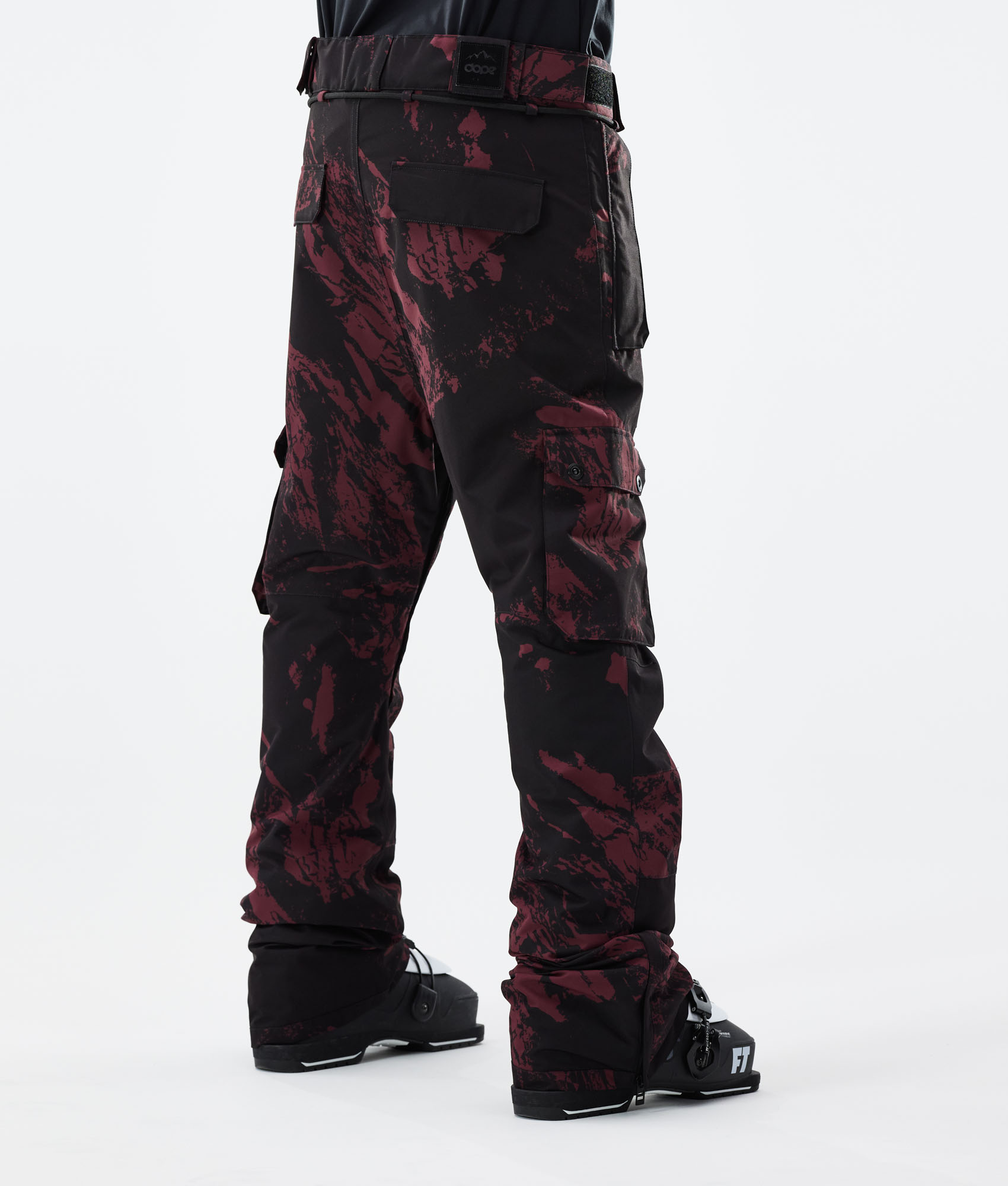 Dope Iconic 2021 Ski Pants Men Paint Burgundy