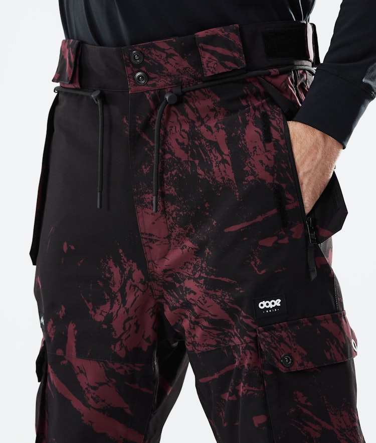 Dope Iconic 2021 Snowboard Pants Men Paint Burgundy, Image 4 of 6