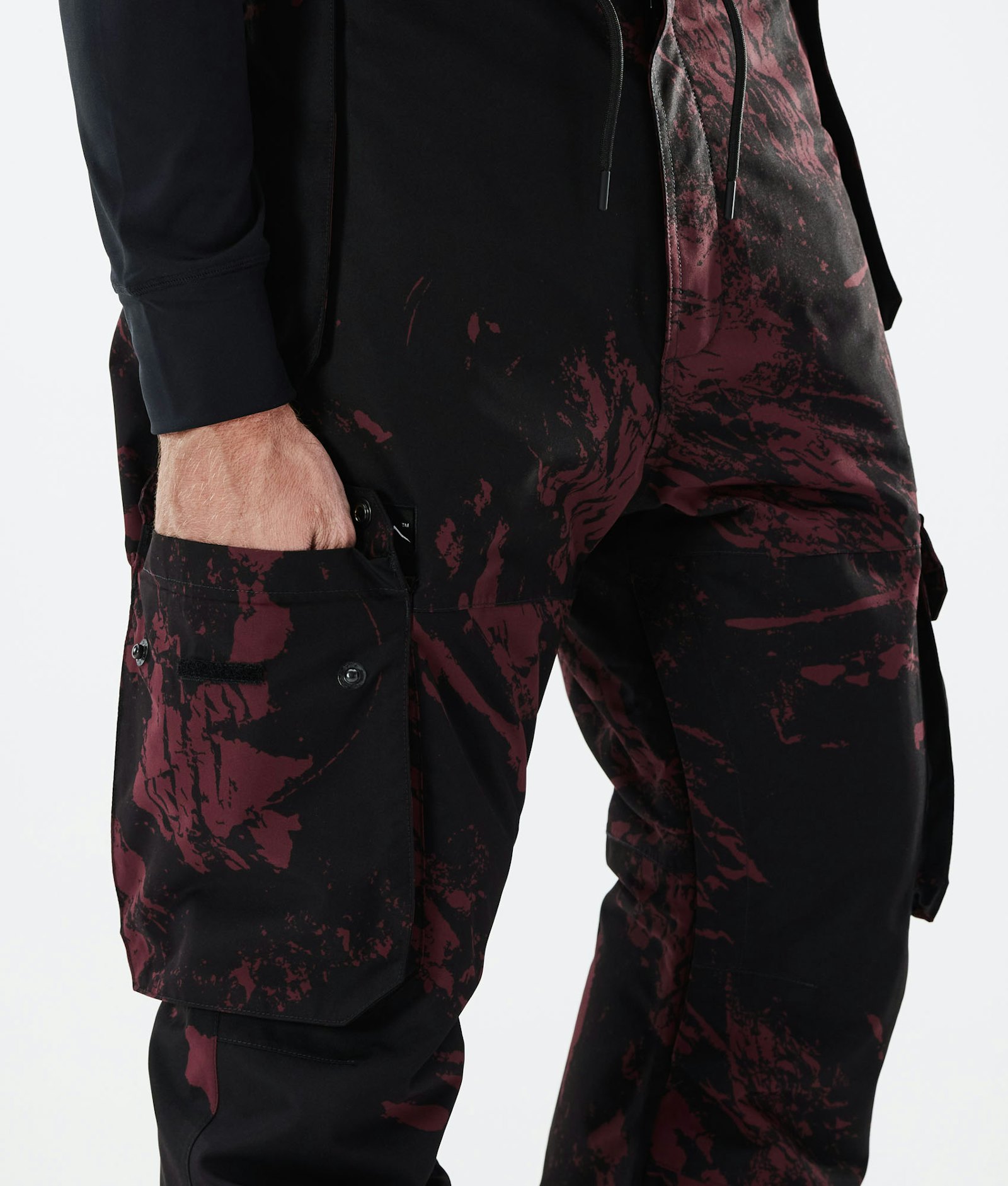 Dope Iconic 2021 Snowboard Pants Men Paint Burgundy, Image 5 of 6