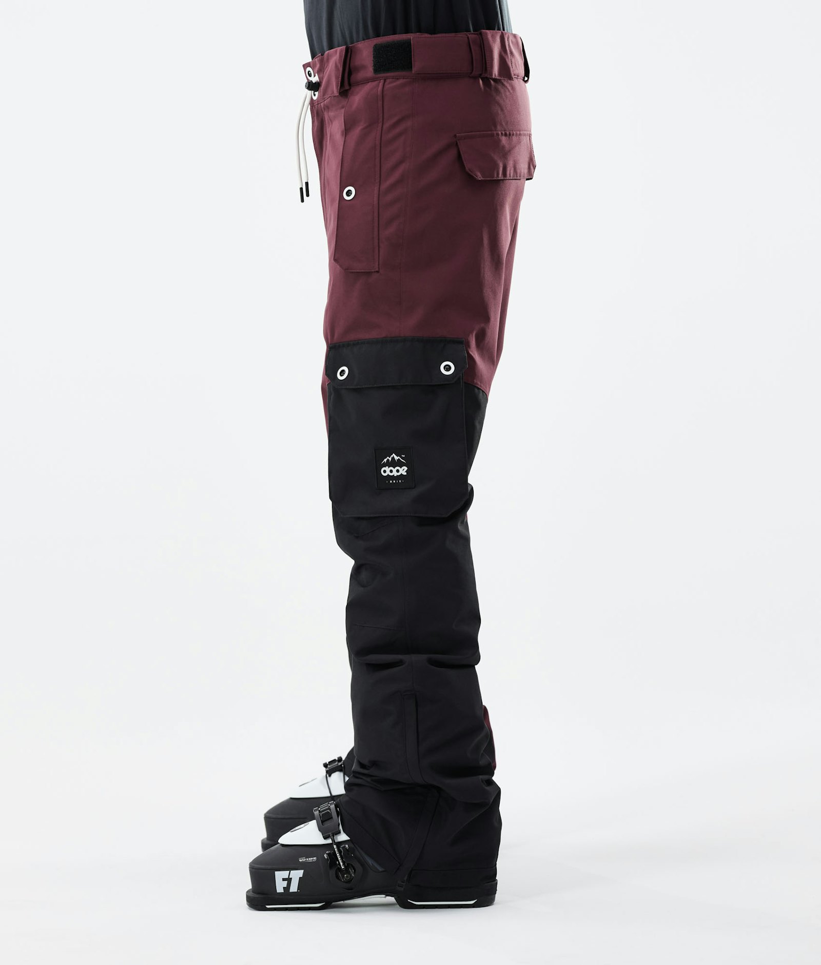 Adept 2021 Pantalon de Ski Homme Burgundy/Black