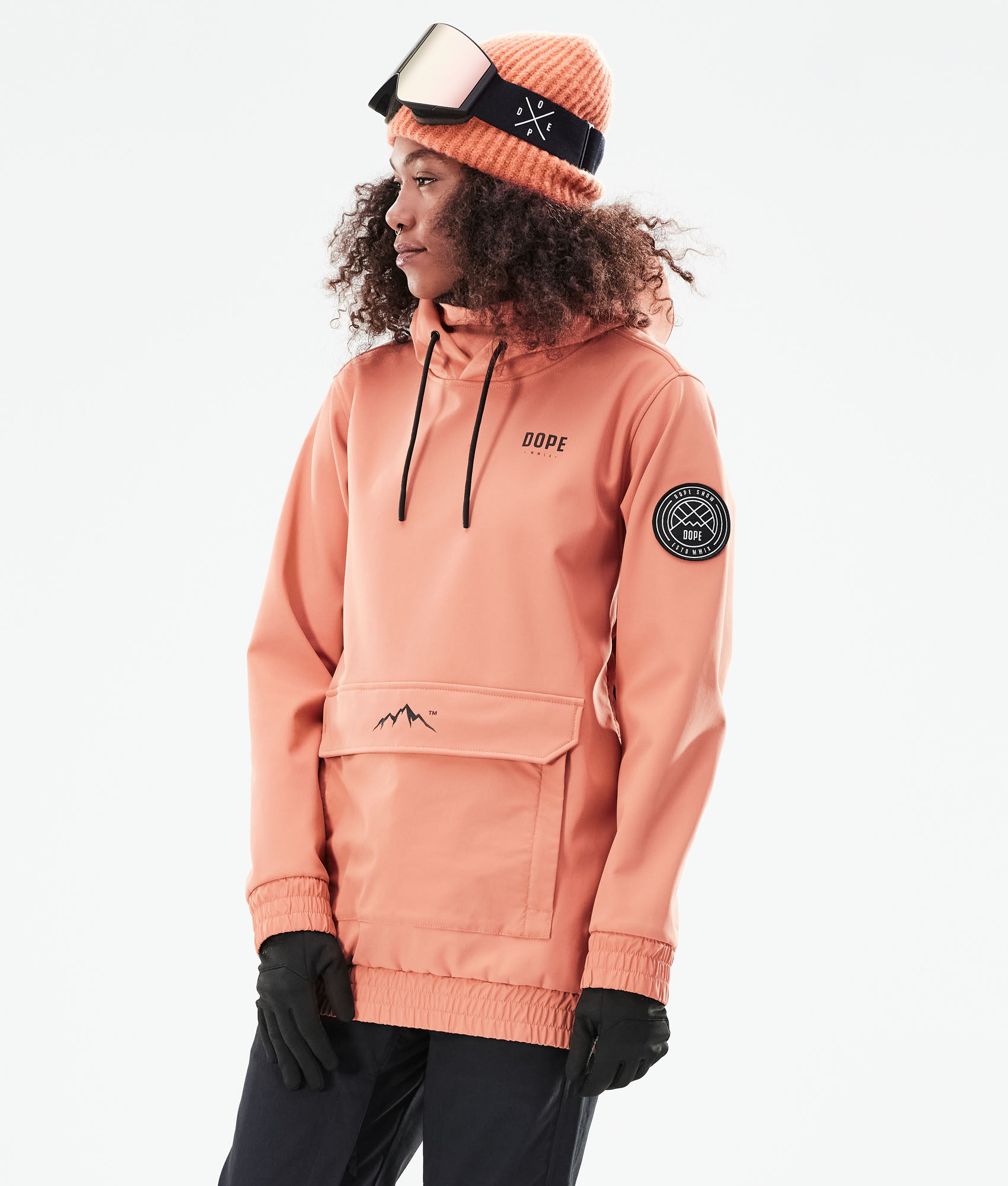 peach ski jacket