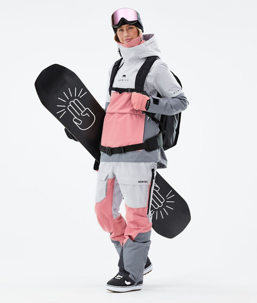 Montec Dune W 2021 Women's Snowboard Jacket Light Grey/Pink/Light Pearl